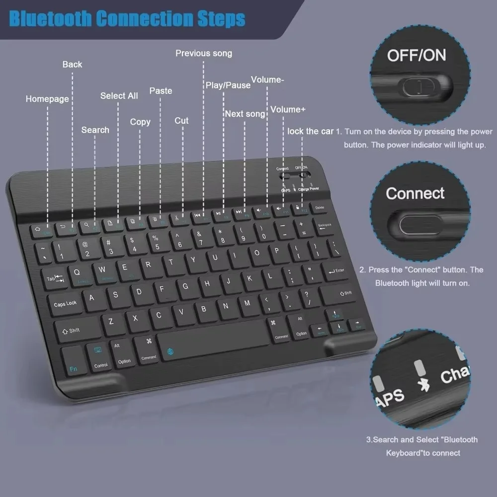 Bluetooth Keyboard for iPad 10 - đánh giá và giá Wireless Keyboard Mini